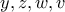 y,z,w,v