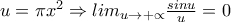 u=\pi x^{2}\Rightarrow lim_{u\rightarrow +\propto }\frac{sinu}{u}=0