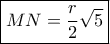 \boxed{MN = \frac{r}{2}\sqrt 5 }