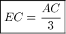 \boxed{EC = \frac{{AC}}{3}}
