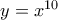 y = x^{10}