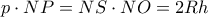 p\cdot NP= NS\cdot NO=2Rh