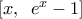 [x,\,\,\,{{e}^{x}}-1]