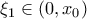 \xi_1 \in (0,x_0)