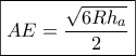\boxed{AE = \frac{{\sqrt {6R{h_a}} }}{2}}