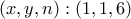 (x,y,n):(1,1,6)
