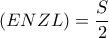 (ENZL)= \dfrac{S}{2}