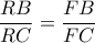 \dfrac{RB}{RC}=\dfrac{FB}{FC}