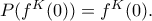 P(f^K(0))=f^K(0).