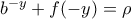 b^{-y}+f(-y)=\rho