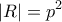 \displaystyle{|R|=p^2}