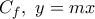 C_f,\ y=mx