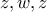 z,w,\ibar{z}