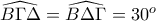\widehat{B\Gamma \Delta}=\widehat{B \Delta \Gamma}=30^o