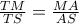 \frac{TM}{TS}=\frac{MA}{AS}
