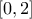 \displaystyle [0,2]