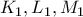 K_{1}, L_{1}, M_{1}