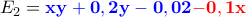 E_2=\bf \color{blue}{xy+0,2y-0,02} \bf \color{red}{-0,1x}