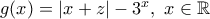 g(x)=|x+z|-3^x,~x\in \mathbb R