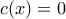 c(x)=0
