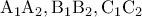 \rm A_1A_2,B_1B_2,C_1C_2