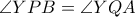 \angle YPB=\angle YQA