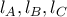 l_{A}, l_{B}, l_{C}