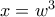 x=w^3