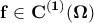 \bf\displaystyle{f\in C^{(1)}(\Omega)
