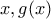 x, g(x)