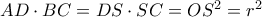 AD\cdot BC=DS\cdot SC=OS^2=r^2