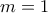\displaystyle{m = 1}