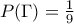 P(\Gamma)=\frac{1}{9}