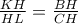 \frac{KH}{HL}=\frac{BH}{CH}