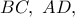 BC,\ AD,