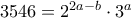 3546=2^{2a-b}\cdot 3^a
