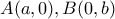 A(a,0), B(0,b)