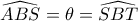 \widehat {ABS}=\theta= \widehat {SBT}
