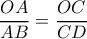 \dfrac {OA}{AB}= \dfrac {OC}{CD}