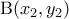 \mathrm{B}(x_2, y_2)