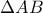 \displaystyle{\Delta AB}