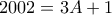 2002=3A+1