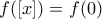 f([x])=f(0)