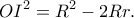 \displaystyle{OI^2=R^2-2Rr.}