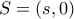 S=(s,0)