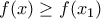 f(x)\geq f(x_{1})
