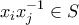 x_ix_j^{-1} \in S