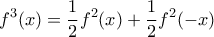\displaystyle{f^3(x)=\frac {1}{2}f^2(x)+\frac {1}{2}f^2(-x)}