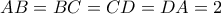 AB=BC=CD=DA=2