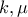 \displaystyle{k,\mu }